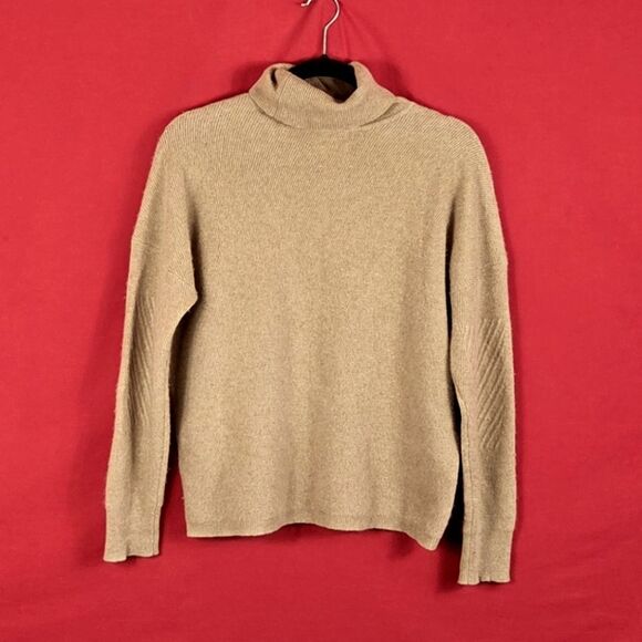 BILLY REID Cashmere Turtleneck Sweater‎ Tan Camel  Womens Size Small - Picture 3 of 7